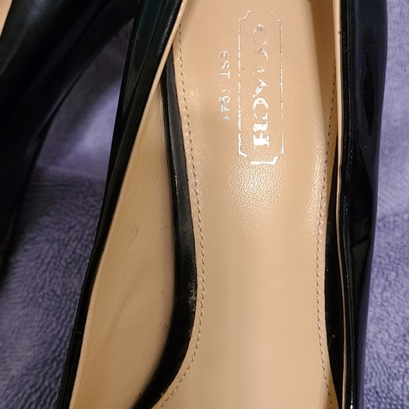 Black Coach Leather Heel / Pump Size 6.5 - Picture 6 of 9
